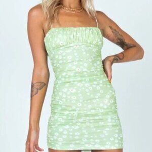 Princess Polly Penney Green Daisy Mini Dress